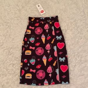 WILDFOX RETRO VINTAGE EMOJI SKIRT